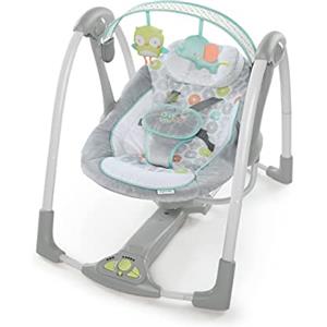 Ingenuity Sedia a Dondolo Ingenuity Compact Swing - Hugs & Hoots Bianco Grigio
