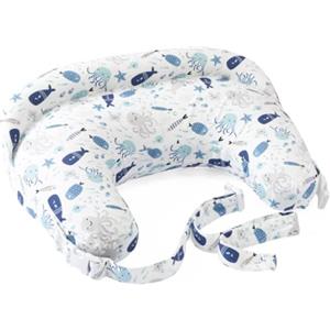Chicco Boppy Cuscino Allattamento Deluxe, Supporto per Allattamento al Seno e con Biberon, Forma Ergonomica con Supporto per Mamma e Bambino, Imbottitura Piena, Sfoderabile e Lavabile in Lavatrice, 0M+