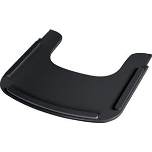roba Vassoio per Seggiolone Sit Up Flex - con Sistema a Clic - Montaggio Rapido - con Bordo Rialzato - per Mangiare e Giocare - Legno Laccato Nero