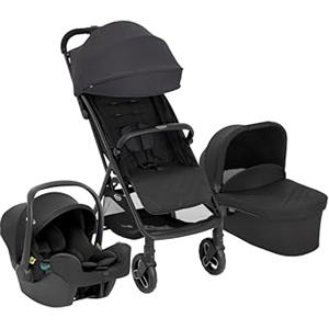 Graco - MYAVO™ TRIO - Passeggino leggero con chiusura veloce (0-22 kg), seggiolino auto per neonati (da 40 a 75 cm), navicella (mx. 9 kg); colore Charcoal
