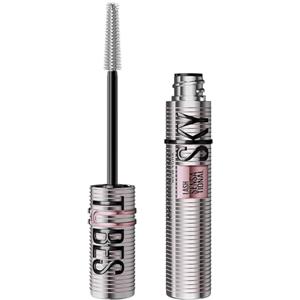 Maybelline New York Mascara Sky Tubes, Mascara Tubing Allungante Effetto Extension, Adatto a Occhi Sensibili, Con Burro di Karité e Olio di Ricino, Tenuta 24H, Nero Intenso, Lash Sensational, 7 ml