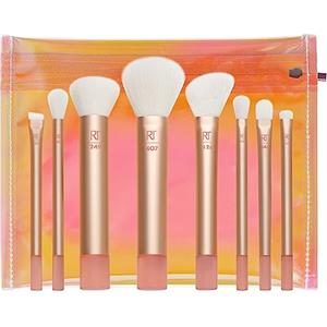 Real Techniques The Wanderer - Set di pennelli professionali e di alta qualità, setole morbide, per fondotinta, polveri e correttori, set da 9 pezzi