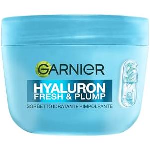 Garnier Hyaluron Fresh and Plump, Crema Sorbetto Idratante Rimpolpante, Texture Fresca e Ultra Leggera, Con Niacinamide e Acido Ialuronico, Formula Vegana, 85 ml
