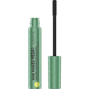 SANTE Naturkosmetik Mascara in gomma flessibile, mascara per ciglia estese e voluminose, con Pro cheratina contro la rottura dei capelli, Mini Makes Mega Mascara, colore: nero 01, 1 x 8 ml
