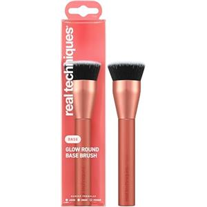 Real Techniques Pennello da trucco Glow a base rotonda, pennello per fondotinta a punta piatta per lucidare e sfumare la copertura, 1 confezione