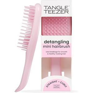 Tangle Teezer Mini Ultimate Detangler - Per capelli bagnati e asciutti - Spazzola districante per tutti i tipi di capelli - Spazzola tascabile da viaggio perfetta per bambini - Rosa Cipria