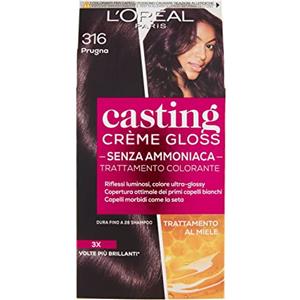 L'Oreal Paris L'Oréal Paris Tinta Capelli Casting Creme Gloss, senza Ammoniaca per una Fragranza Piacevole, 316 Prugna, Confezione da 1