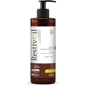 RestivOil Fisiologico Shampoo Nutriente per Capelli, Olio Fisiologico con Azione Idratante Protettiva e Riparatrice, per Capelli da Normali a Grassi, 400 ml