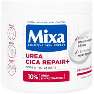 Mixa Urea Cica Repair+ Crema Corpo Rigenerante per Pelle Secca, 400 ml