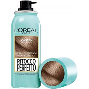 L'Oreal Paris L'Oréal Paris Spray Ritocco Perfetto, Spray Istantaneo per Radici e Capelli Bianchi, Durata fino a 1 Shampoo, Colore: Castano, 75 ml