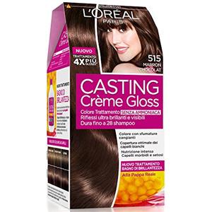 L'Oreal Paris L'Oréal Paris Tinta Capelli Casting Creme Gloss, senza Ammoniaca per una Fragranza Piacevole, 515 Marron Chocolat, Confezione da 1