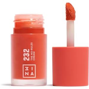 3INA MAKEUP - The No-Rules Cream 232 - Blush Liquido Rosso Corallo - Blush in Crema con Olio di Mandorle - Blush per Occhi Labbra e Guance - Blush dalla Finitura naturale - Vegan - Cruelty Free