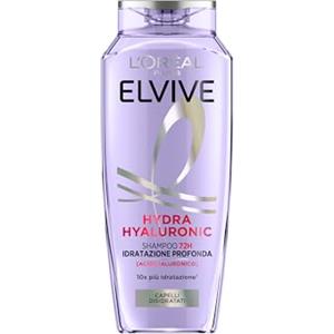 L'Oreal Paris L'Oréal Elvive Shampoo Idratante, Per Capelli Secchi e Spenti, Capelli Luminosi, Voluminosi e Leggeri, Fino a 72H di Idratazione, Arricchito Con Acido Ialuronico Puro, Hydra Hyaluronic, 250 ml