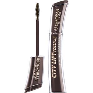 Deborah Milano, Mascara City Lift Volume, Mascara Marrone, Effetto Liftante e Allungante, Mascara Tubing Long Lasting fino a 36H, Scovolino in Fibra Conico per Applicazione Senza Grumi