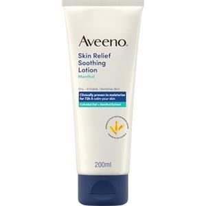 Aveeno Skin Relief Crema Corpo Idratante Lenitiva, Body lotion con Estratto di Mentolo e Avena Colloidale per 72 ore di idratazione, Crema corpo idratante pelle secca, sensibile e irritabile, 200 ml