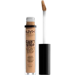 NYX Professional Makeup Correttore Can't Stop Won't Stop, Correttore Viso Liquido, Adatto a Tutti gli Incarnati, Soft Beige, Confezione da 1