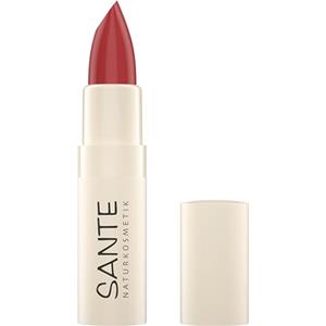 Sante Naturkosmetik Sante Naturosmetik Moisture Lipstick 05 Strawberry, rossetto nutriente con acido ialuronico, effetto plump e sepilift, cura delle labbra morbide in delicata tonalità di bacche, 4,5 g