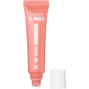 Revlon Glimmer Lip Treat Balm + Mask, Trattamento 2-in-1 Balsamo+Maschera Labbra con Peptidi Idratanti, Finish Luminoso, 003 Peach Bellini, 12ml
