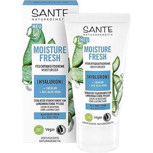 SANTE Naturkosmetik Crema idratante idratante idratante con acido ialuronico, squalano e aloe vera biologica, crema nutriente per il viso, idratante intensivo e pelle liscia, 50 ml