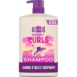 Aussie Bouncy Curls Shampoo Ricci 1000ml | Deterge Delicatamente e Idrata Capelli Mossi e Ricci, senza Siliconi, Vegano e Cruelty-Free