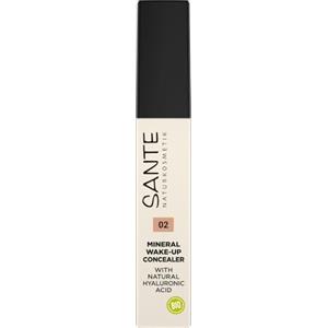 SANTE Naturkosmetik Mineral Wake up correttore 02 beige caldo, liquido, copre ombre e macchie, con acido ialuronico naturale, vegano, 8 ml