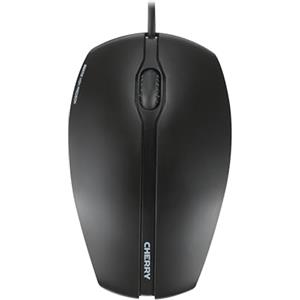 CHERRY GENTIX CORDED, Mouse Con Filo, Rotella di Scorrimento di precisione, Sensore Ottico, Design Simmetrico per Destrimani e Mancini, Cavo da 1,8 m, USB 2.0, Nero