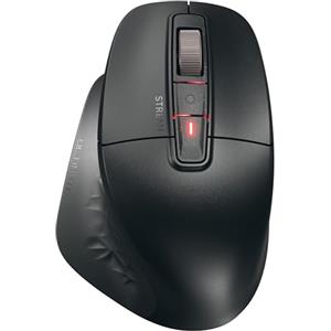 CHERRY STREAM MOUSE ULTIMATE, Mouse Ergonomico Multi-Dispositivo, Bluetooth, 2,4 GHz e Cavo, Rotella di Scorrimento Personalizzabile, Per Utenti Destrorsi, Nero