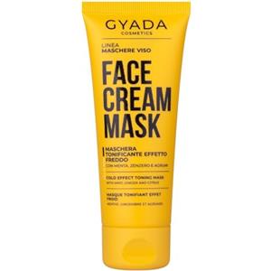 GYADA COSMETICS, Maschera Viso Tonificante Effetto Freddo, Energizzante, Rinfrescante, Rende la Pelle Compatta ed Elastica, Per Tutti i Tipi di Pelle, Formula a Base di Zenzero e Limone, 75 ml