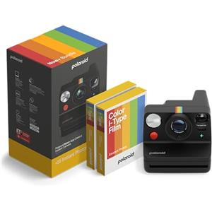 Polaroid - NOW+ Gen3 - Fotocamera istantanea Bluetooth Connected - Pacchetto fotocamera + pellicola a colori (16 foto) Nero (6562)