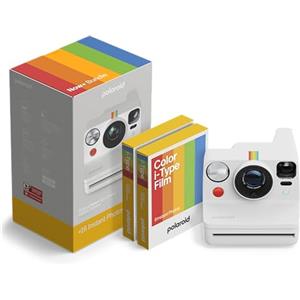 Polaroid - NOW+ Gen3 - Fotocamera istantanea Bluetooth Connected - Pacchetto fotocamera + pellicola a colori (16 foto) Bianco (6563)