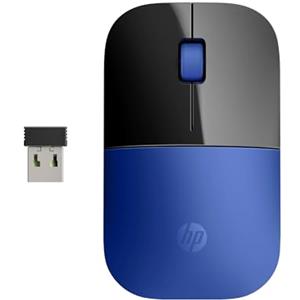 HP Z3700 Mouse Wireless, Sensore Preciso, Tecnologia LED Blue, 1200 DPI, 3 Pulsanti, Rotella Scorrimento, Ricevitore USB Wireless 2.4 GHz Incluso, Design Pratico e Confortevole, Blu