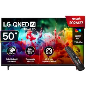 LG QNED AI MiniLED 50 Pollici, Serie QNED7EB 2026 Smart TV 4K - 50QNED7EB3C