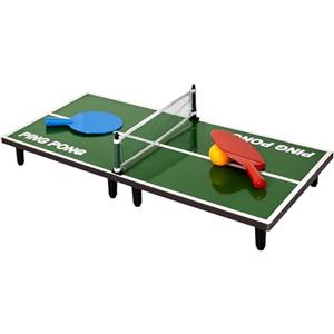 Mister Gadget, MG3385, Tavolo da Ping Pong 60x30cm, Modello Piccolo, Divertimento Divertente, Legno MDF e Plastica, Verde, Nero, Bianco, Blu, Rosso, Dimensioni: 60 x 30 x 7 cm