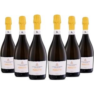 Cantina Castelli Modenesi Pignoletto DOC frizzante, Vino bianco dal Gusto Morbido e Profumo Fresco e Fruttato, 11% Vol., Confezione da 6 bottiglie da 750 ml