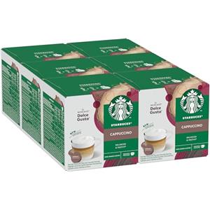 STARBUCKS Cappuccino by Nescafé Dolce Gusto, 6 Confezioni da 12 Capsule (72 Capsule compatibili Nescafé Dolce Gusto)