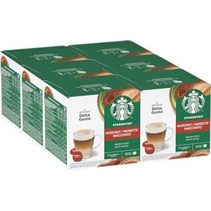 STARBUCKS Hazelnut Macchiato by Nescafé Dolce Gusto, 6 confezioni da 12 capsule (72 capsule compatibili Nescafé Dolce Gusto)