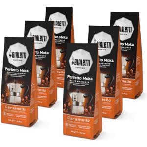 Bialetti Perfetto Moka Caffè Macinato, 1.5 Kg, Caramello - 6 x 250 g