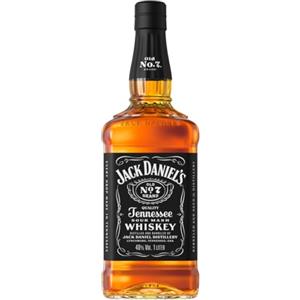 JACKDANIEL'S Jack Daniel's Old No.7 - Tennessee Whiskey Filtrato Al Carbone Lincoln County Process, Note Morbide Di Vaniglia, Caramello E Rovere Tostato, 40% Vol., Bottiglia In Vetro da 100 cl