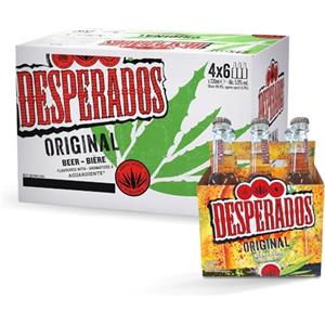 Desperados Birra Desperados, Cassa con 24 Bottiglie da 33cl, Birra Lager a Bassa Fermentazione, Gusto Delicato e Fine, Gradazione 5,9% Vol