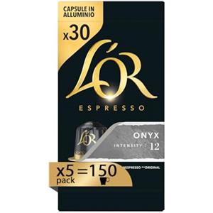 L'Or Capsule Caffè Espresso Onyx - 150 Capsule - Intensità 12
