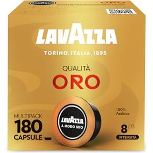 Lavazza, Qualità Oro, 180 Capsule Alluminio Compatibili Nespresso Original
