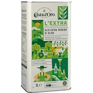 Costa d'Oro Costa d'Oro - L'Extra Limited Edition 3 L. Olio extravergine di oliva estratto a freddo, adatto a tutte le ricette. Progetto realizzato in collaborazione con NID - Nuovo Istituto Design Perugia.