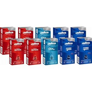 Lavazza, Capsule Caffè in Alluminio Compatibili con Macchine Nespresso Original, Gusti Assortiti, 10 Confezioni da 10 Capsule, 4 x Qualità Rossa, 4 x Crema e Gusto, 2x Dek, 100 capsule