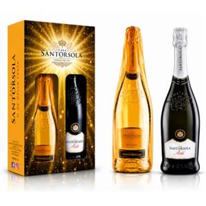 Sant'Orsola - Set Prosecco D.O.C. Millesimato Extra Dry, e Asti D.O.C.G., da Uve Glera e Moscato, Gusto Fresco con Note Fruttate, 2x750 ml