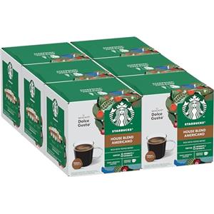 STARBUCKS House Blend by Nescafé Dolce Gusto Caffè Americano, 6 confezioni da 12 capsule (72 capsule compatibili Nescafé Dolce Gusto)