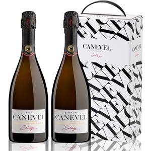 CANEVEL |Paquete exclusivo "SETÀGE" | BRUT & EXTRA DRY |Valdobbiadene Prosecco Superiore DOCG | 2 botellas