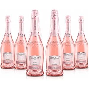 Sant'Orsola - Prosecco D.O.C. Rosè Millesimato Extra Dry, da Uve Glera e Pinot Nero, Gusto Delicato con Note Fruttate e Floreali, 6x750 ml