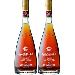 Bottega Alexander Exquisite Grappa Invecchiata Rosso Toscano 38% - 700ml (Confezione da 2)