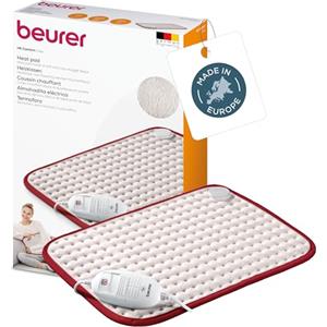 Beurer HK Comfort Termoforo con Morbida Superficie in Micropile e Tre Livelli di Temperatura, Traspirante, Avvolgente e non Irritante per la Pelle, Spegnimento di Sicurezza Dopo 90 min, Taglia Unica