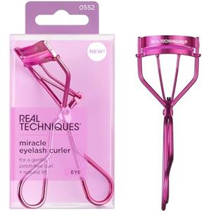 Real Techniques Miracle Piegaciglia delicato per ciglia sollevate, da usare con mascara per volume extra, piegaciglia da viaggio, presa comoda, design senza pizzichi, rosa, non testato sugli animali